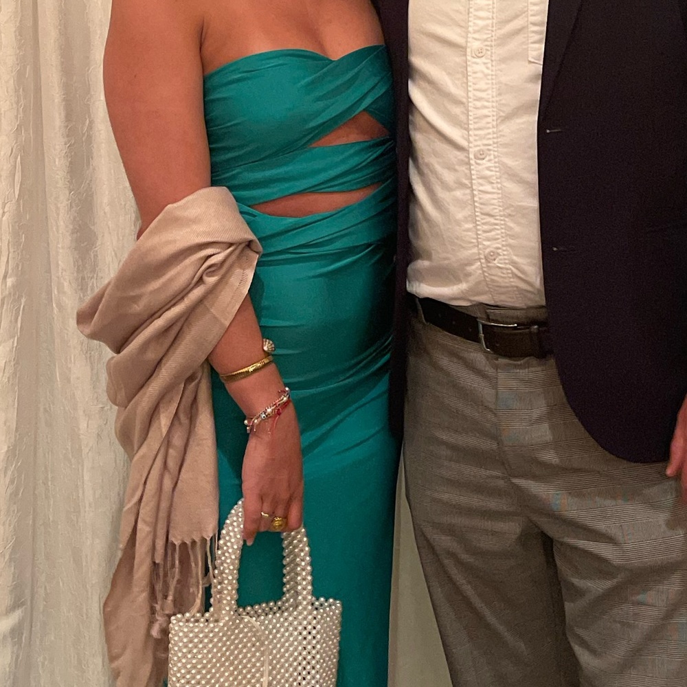 Green/teal midi dress